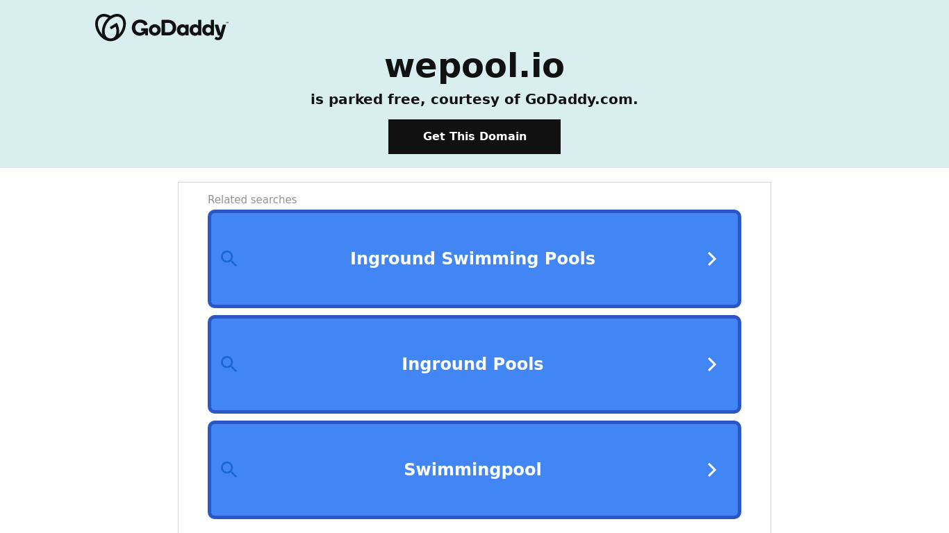 WePool Landing page