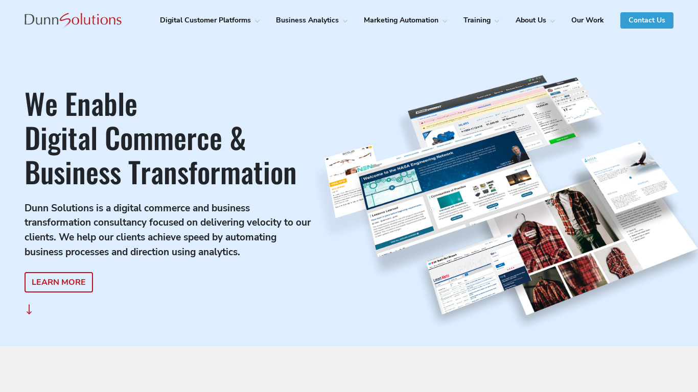 Dunn Solutions Group Landing page