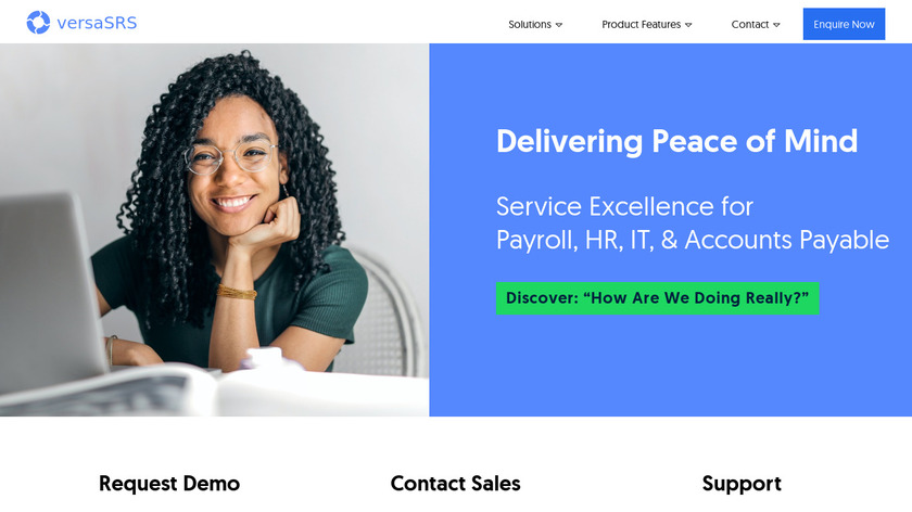 versaSRS Service Management Landing Page