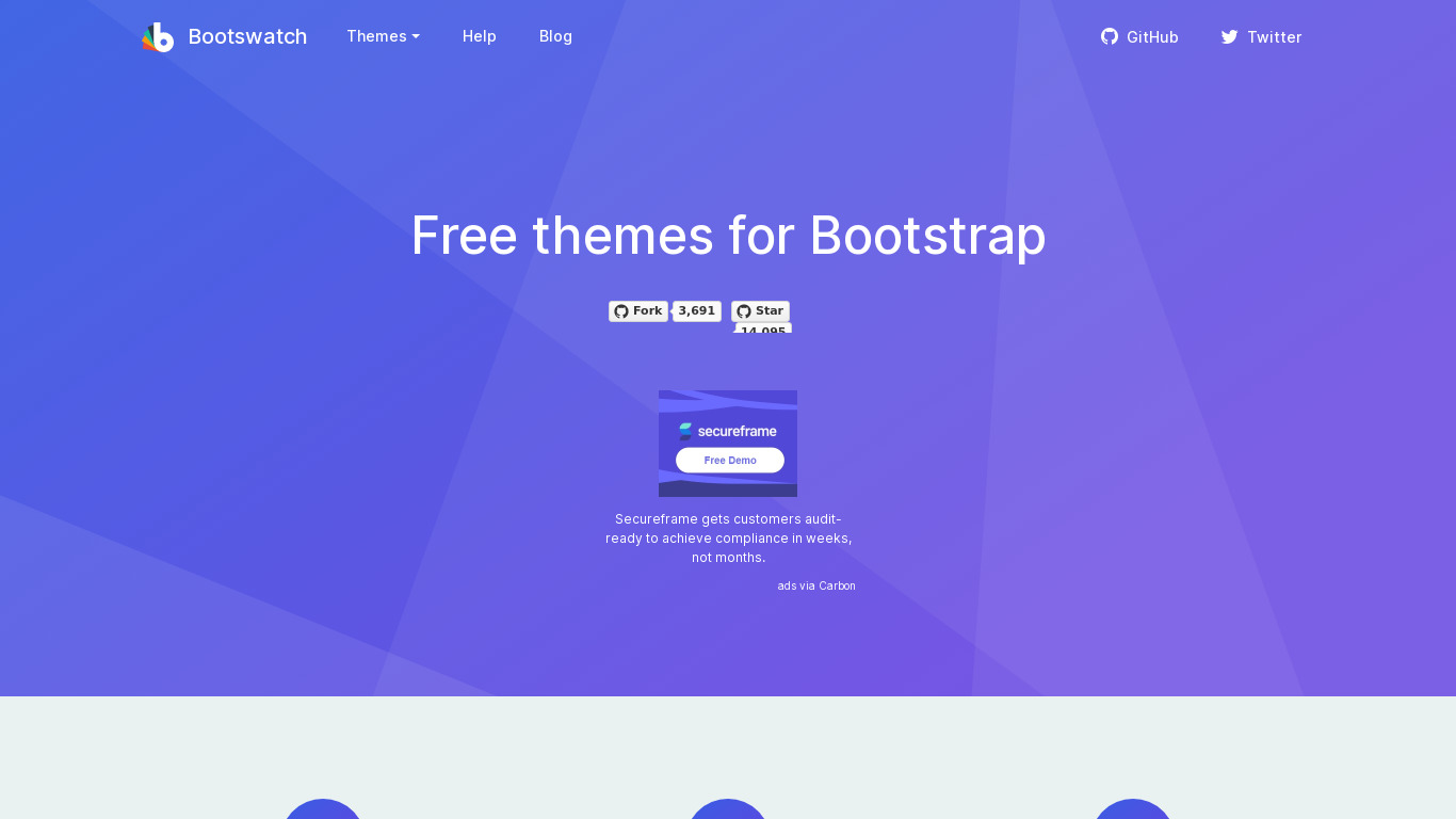 Bootswatch Landing page