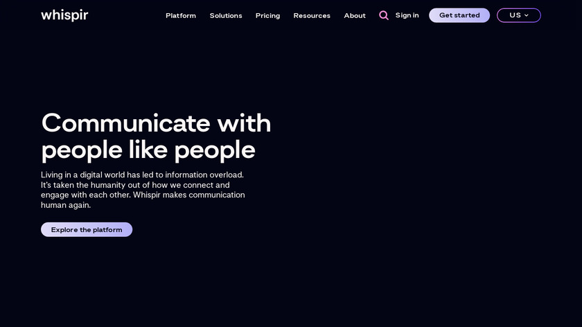 Whispir Landing Page