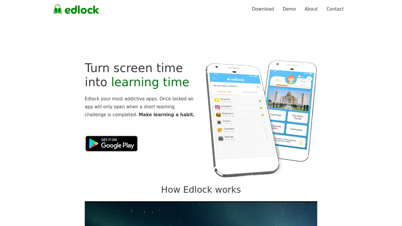 Edlock Landing page