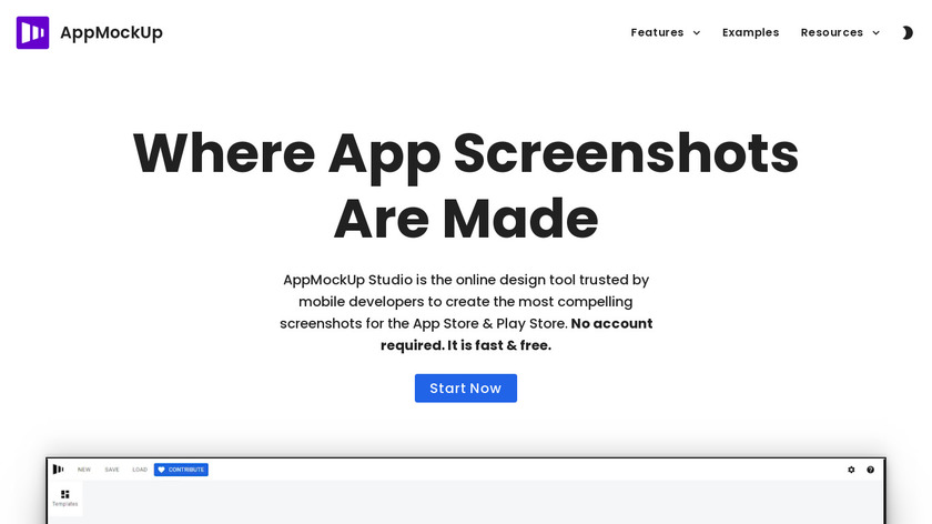 AppMockUp Landing Page