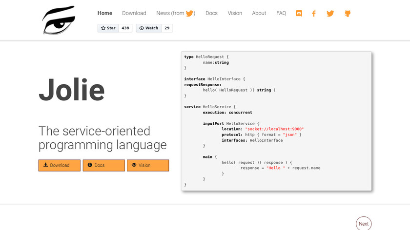 Jolie Landing Page