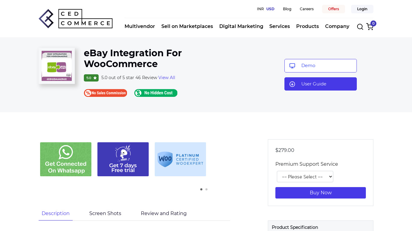 WooCommerce eBay Integration Landing page