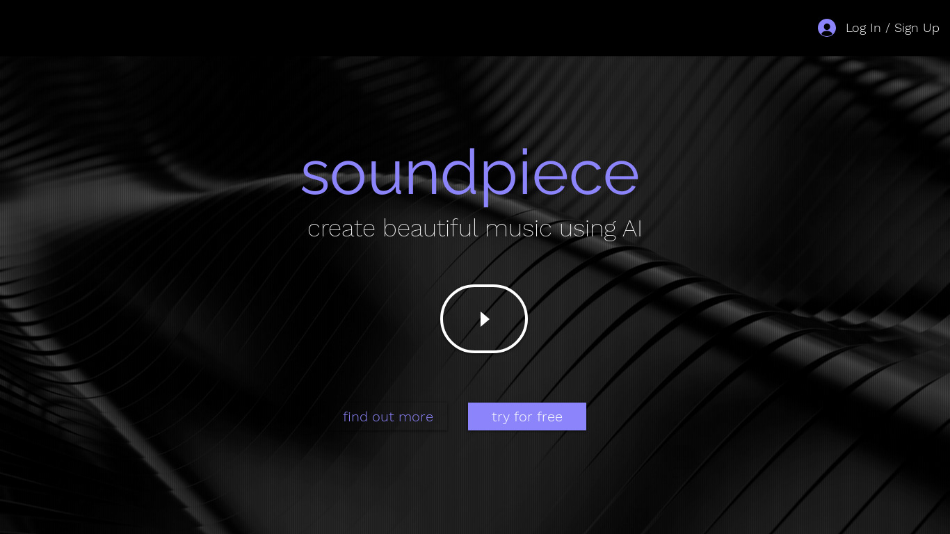 soundpiece Landing page