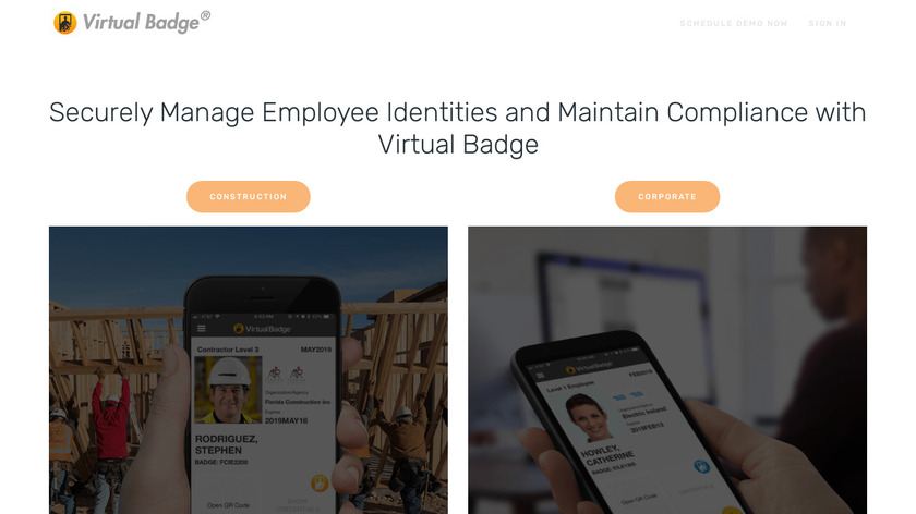 Virtual Badge Landing Page