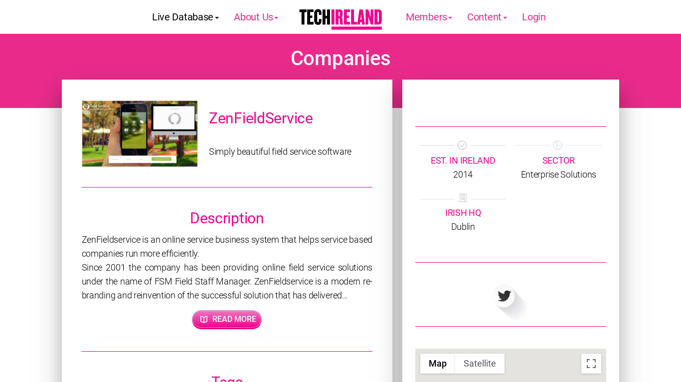 ZenFieldservice Landing page