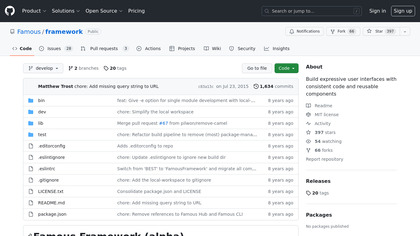Famous Framework screenshot