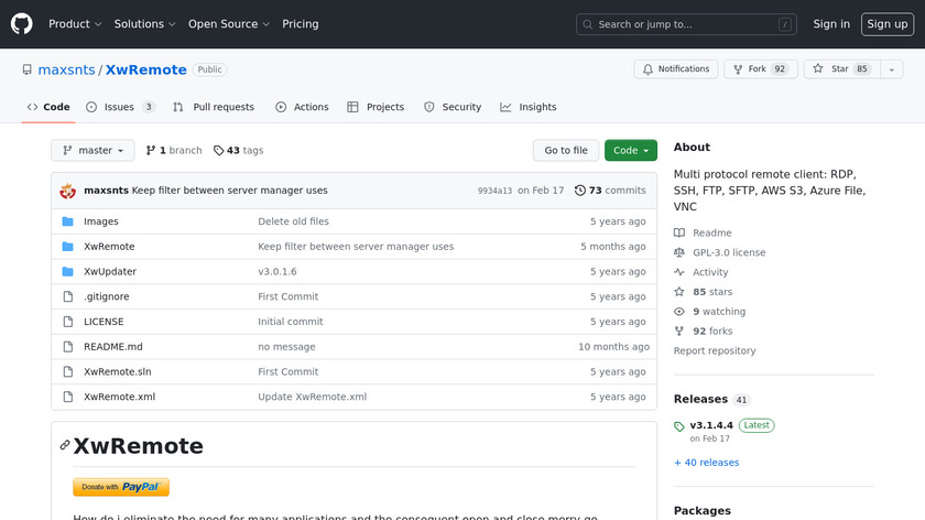 XwRemote Landing Page