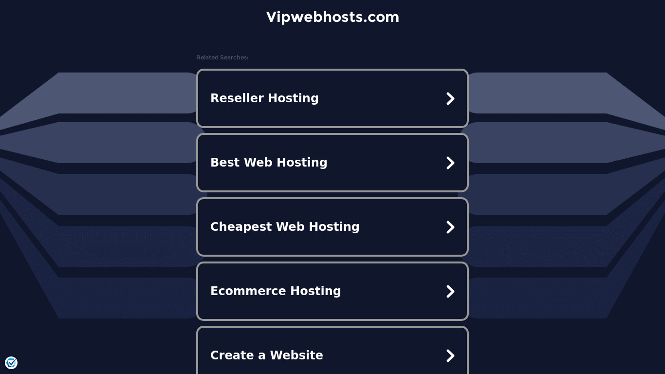 VIP Web Hosts Landing page