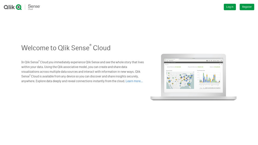 Qlik Sense Cloud Landing Page