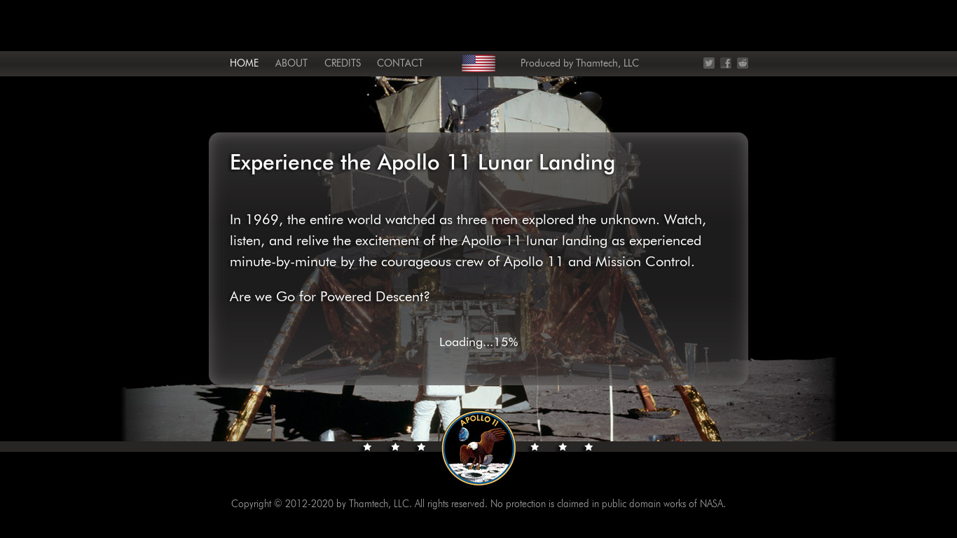 First Men On The Moon Landing page