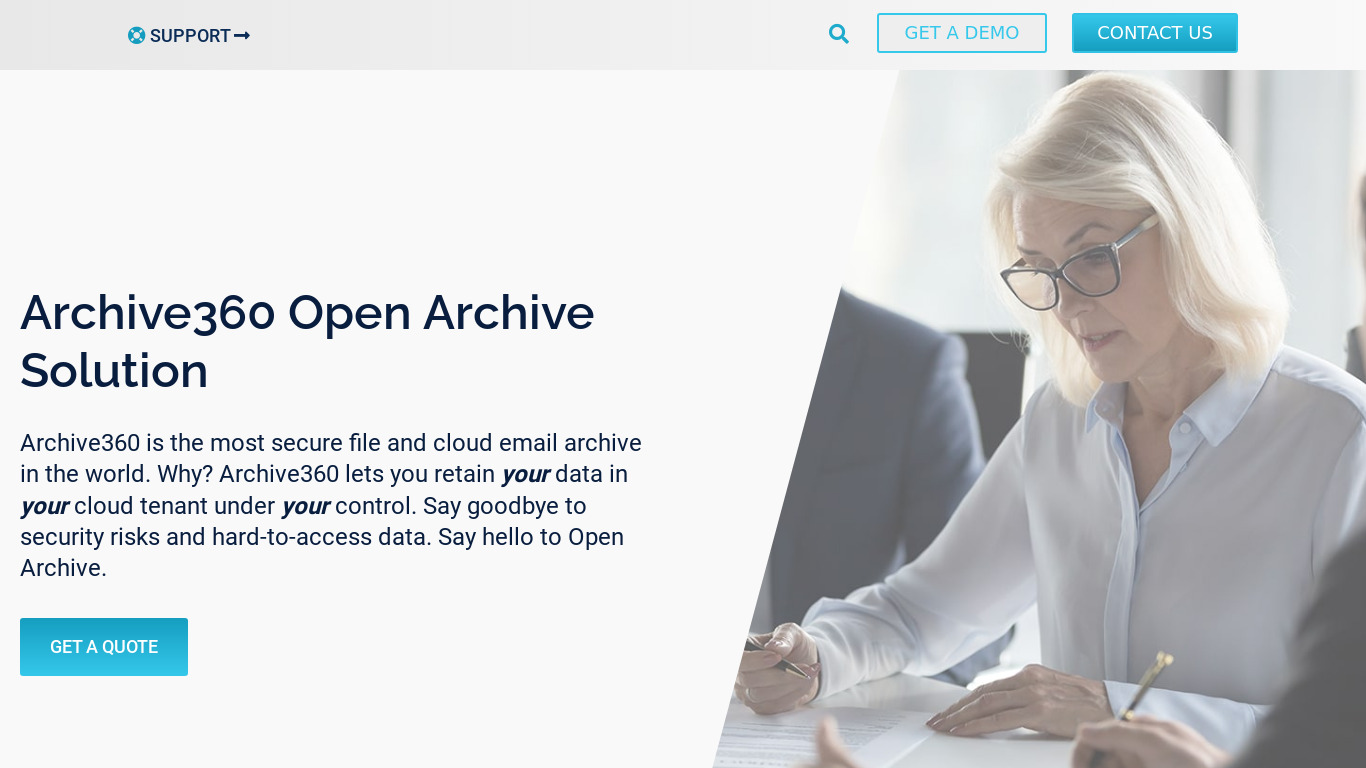 Archive2Azure Landing page