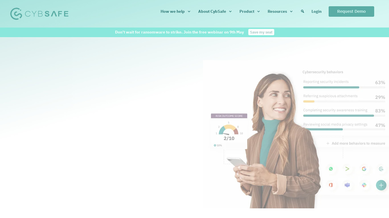 CybSafe Landing page