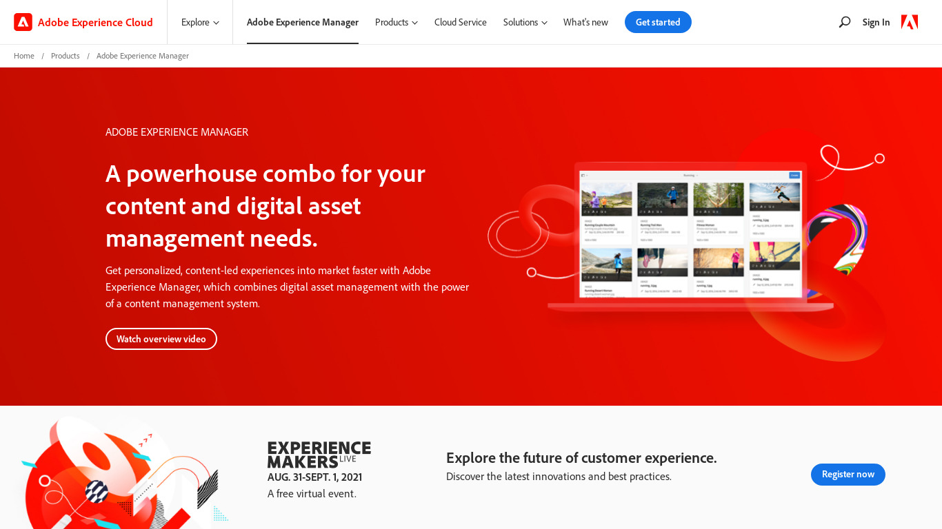 Adobe Experience Manager (AEM) Landing page