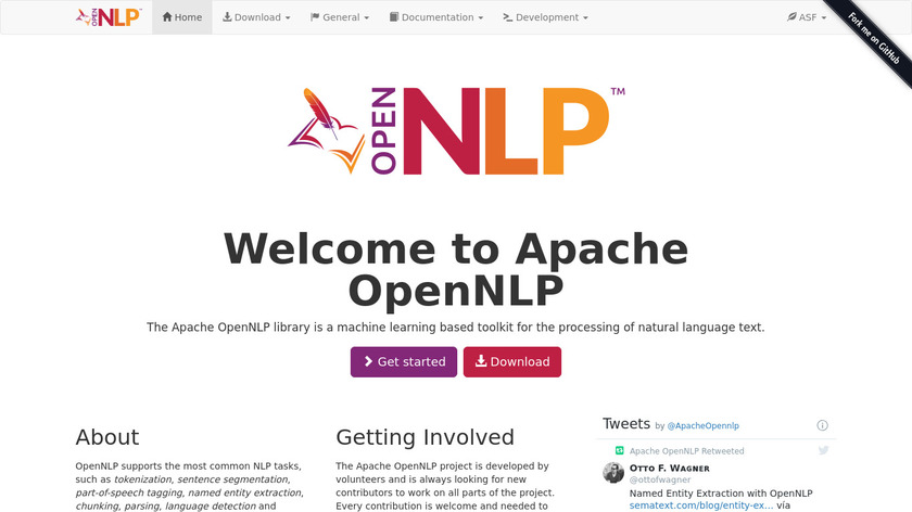 Apache OpenNLP Landing Page
