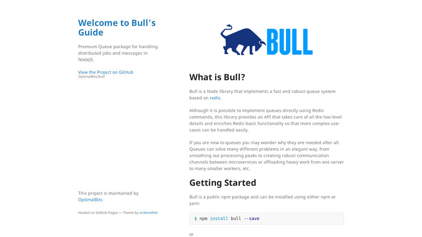 Bull Landing Page