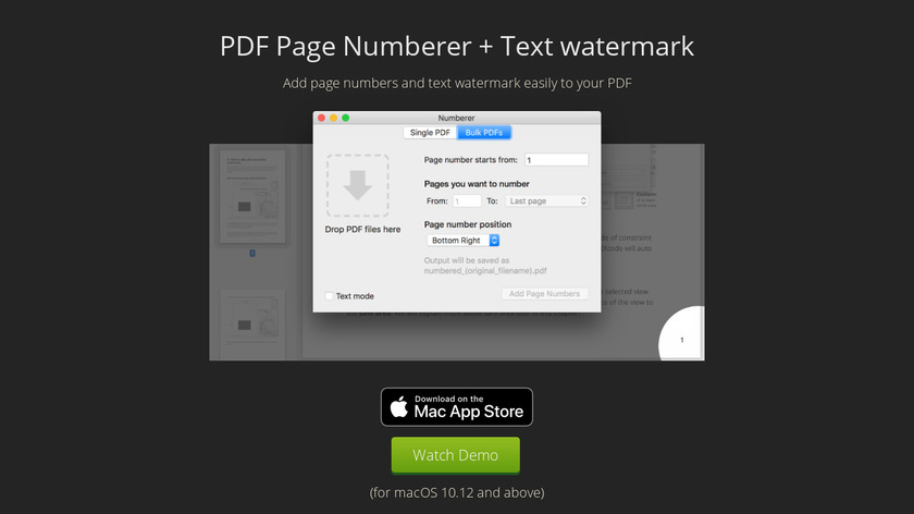 PDF Page Number Landing Page