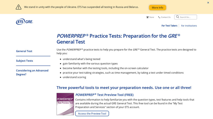POWERPREP II Landing Page