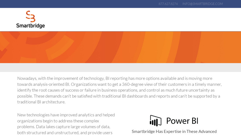 Advanced Analytics Landing Page