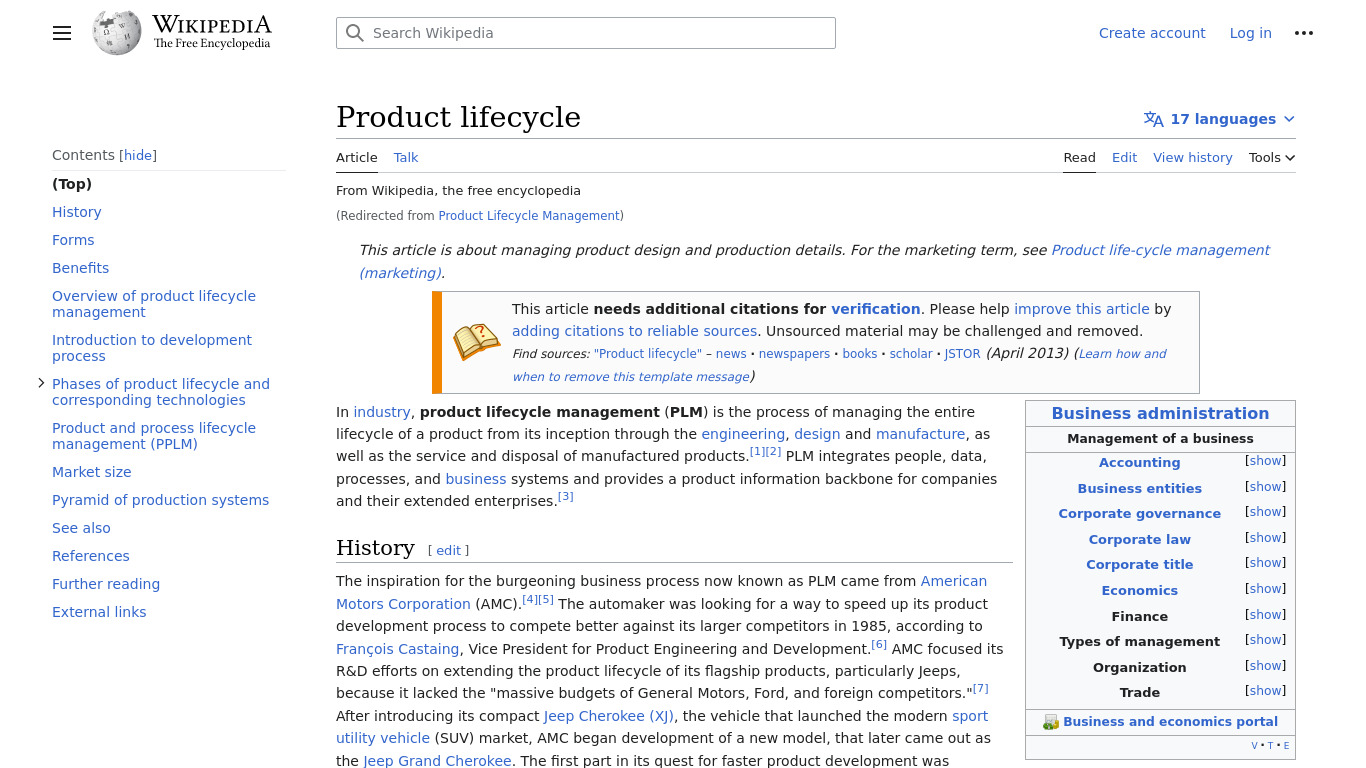 Lifecycle Management Landing page