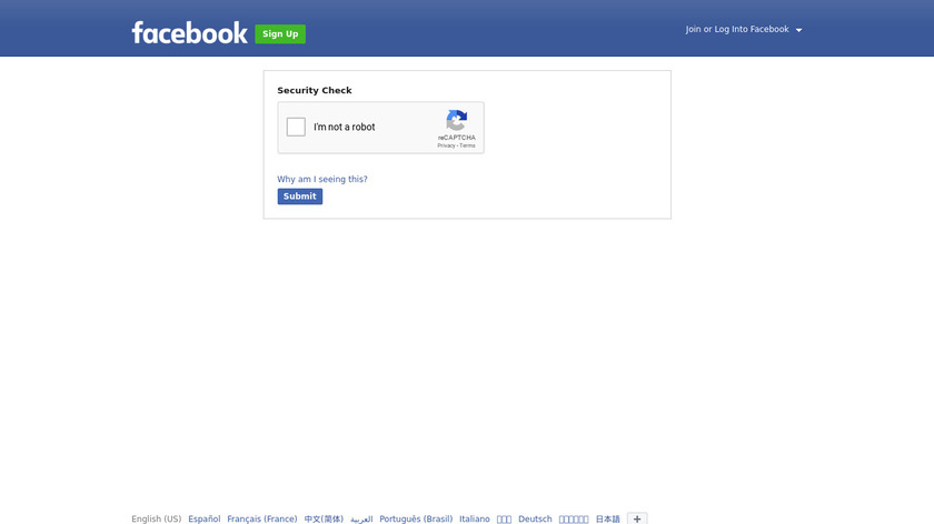 facebook.com Helphin Landing Page