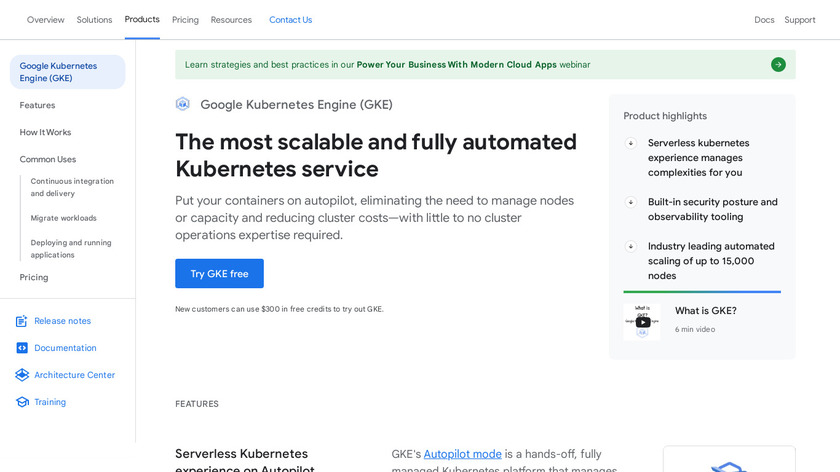 Google Kubernetes Engine Landing Page