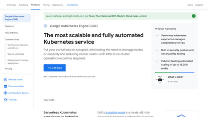 Google Kubernetes Engine screenshot