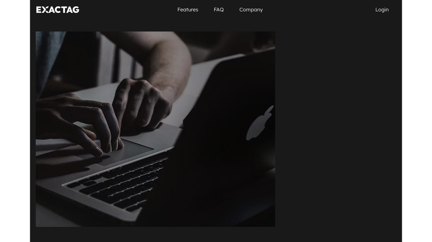 Exactag Landing Page
