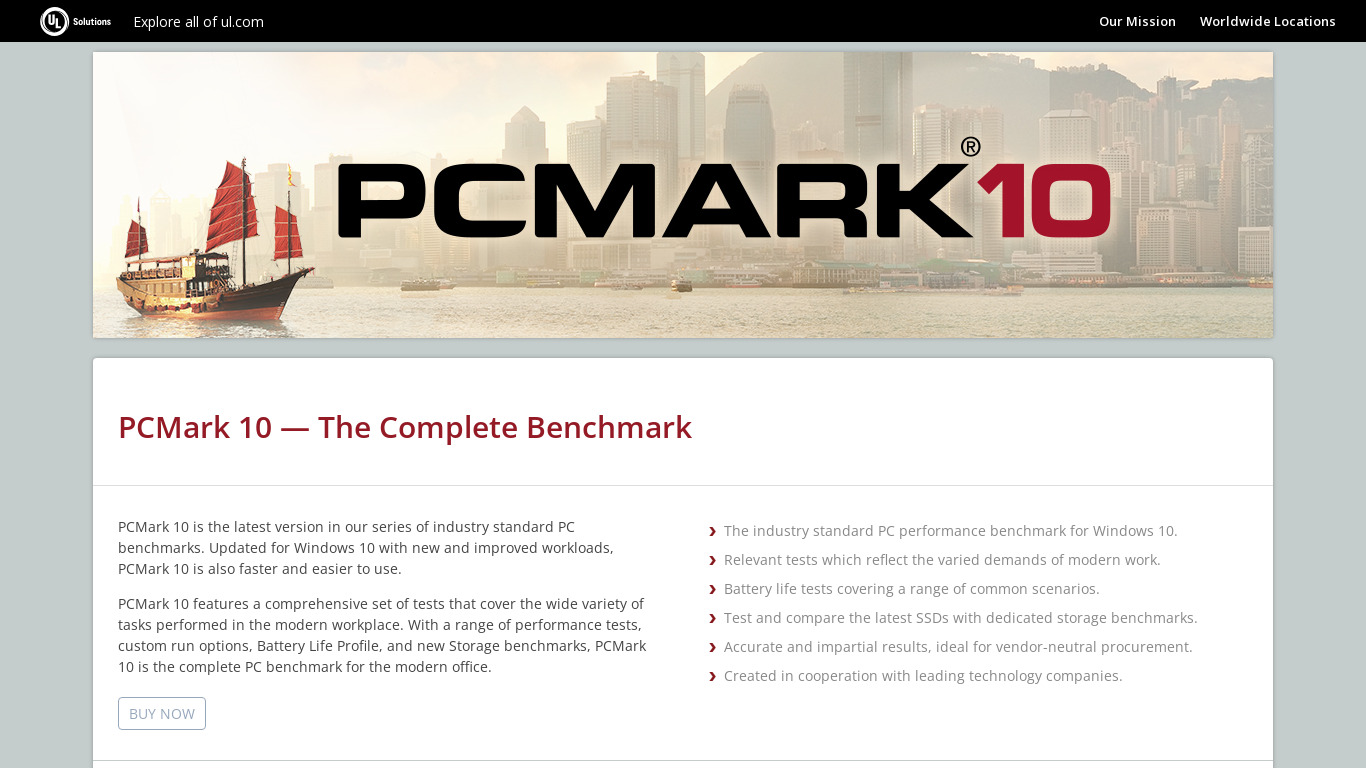 PCMark Landing page