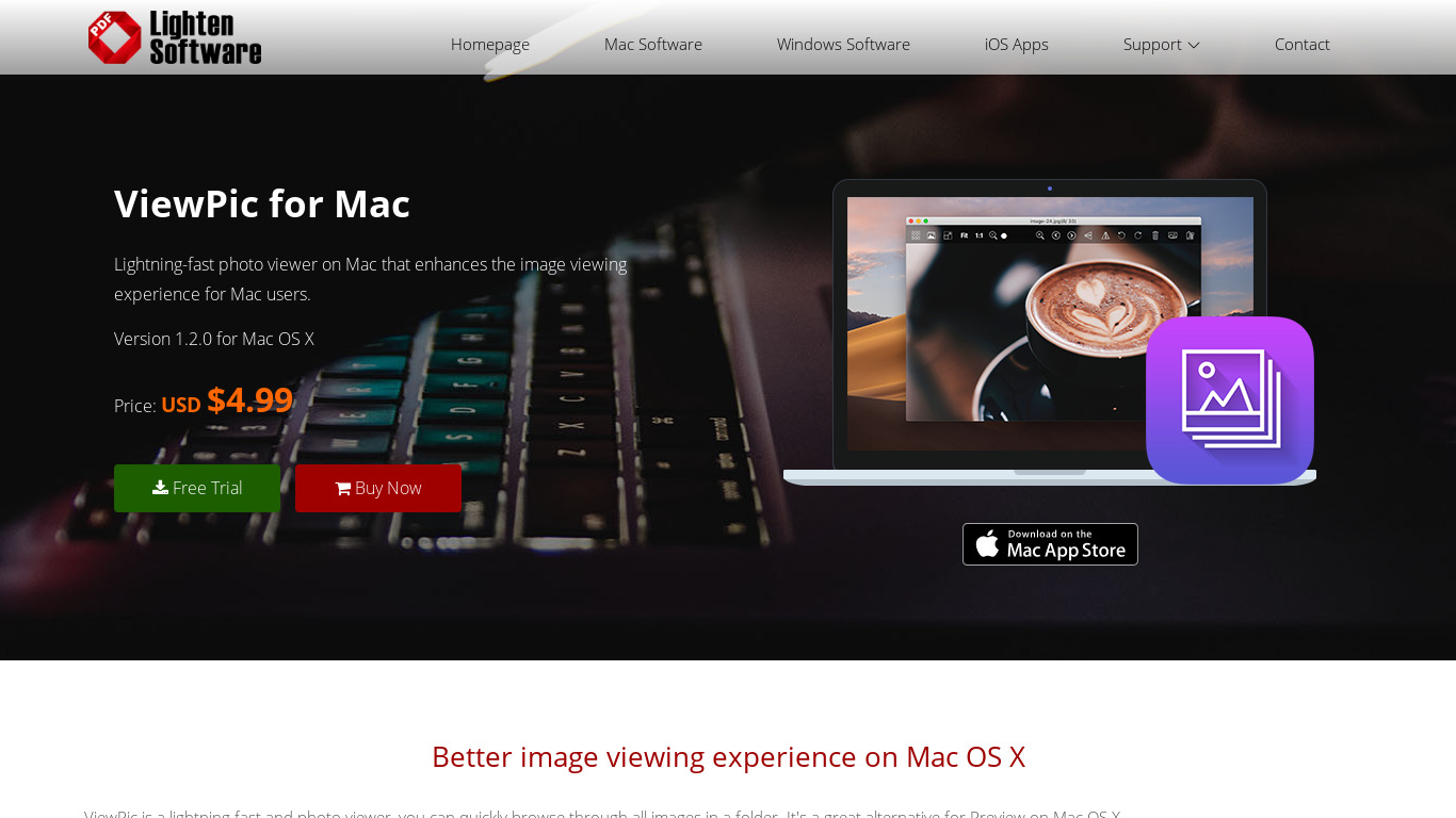 ViewPic Landing page