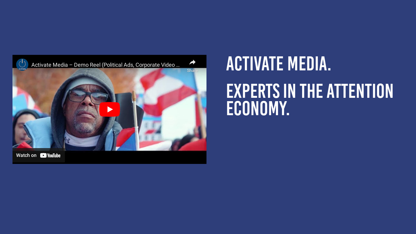 Activate Media Landing page
