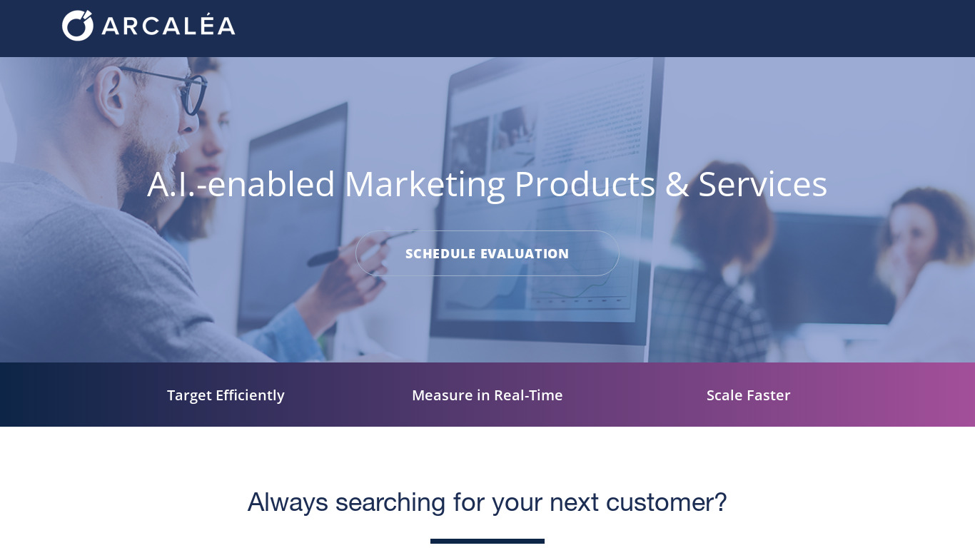 Arcalea Landing page