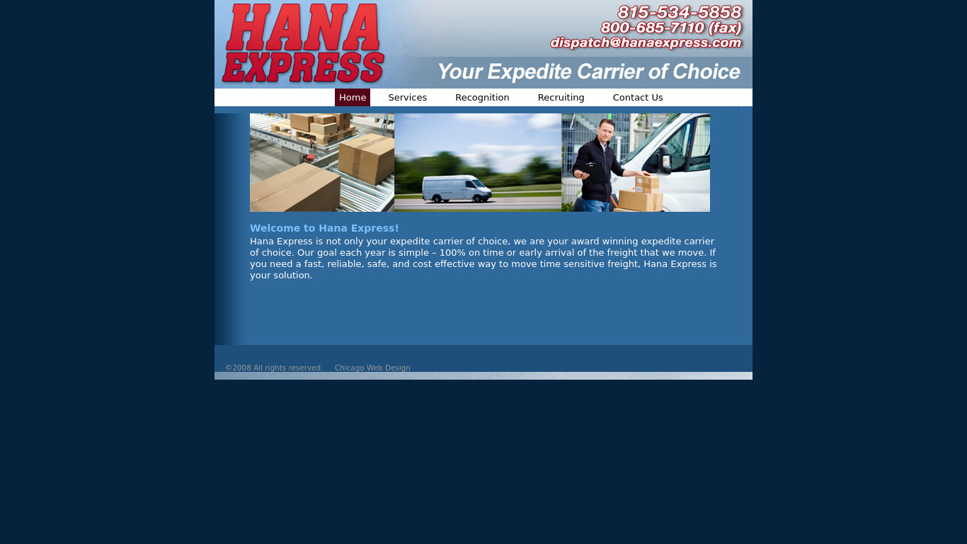 HANA express Landing page