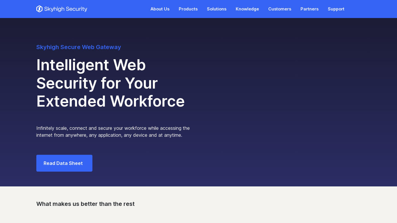 McAfee Web Gateway Landing page