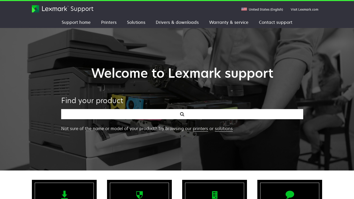 Lexmark ECM Landing page