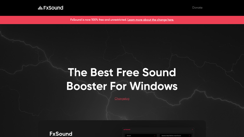 DFX Audio Enhancer Landing Page