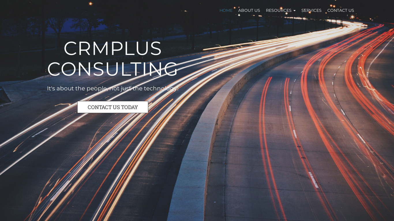 CRMPlus Consulting Landing page
