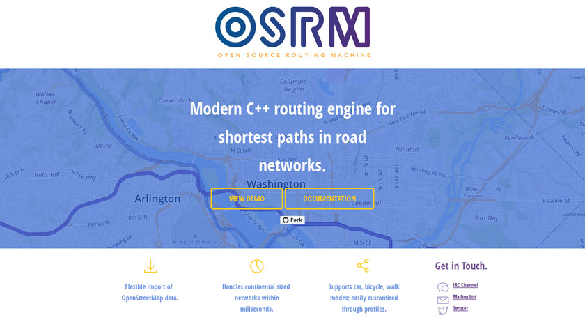 Open Source Routing Machine Landing Page