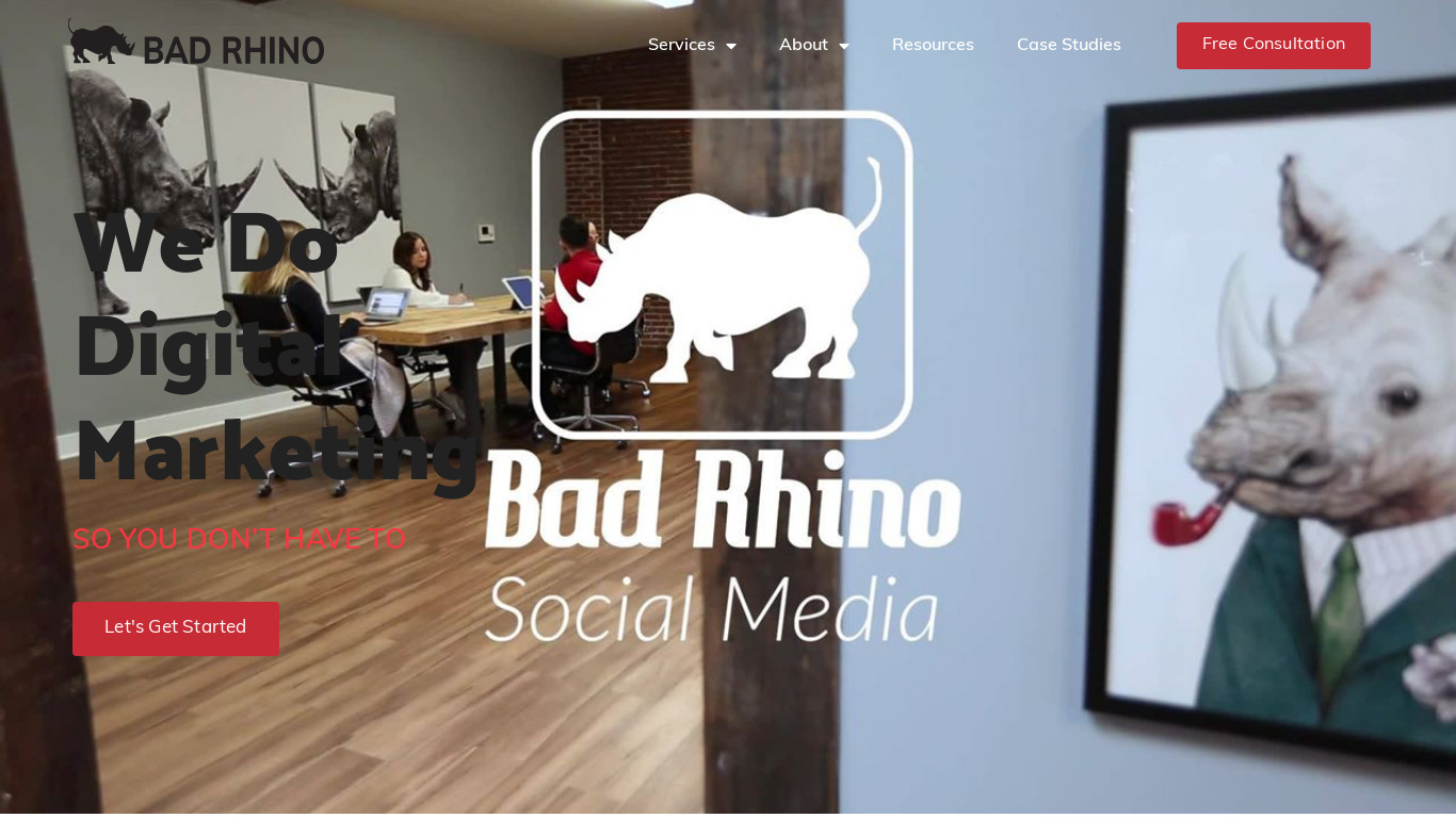 Bad Rhino Inc Landing page