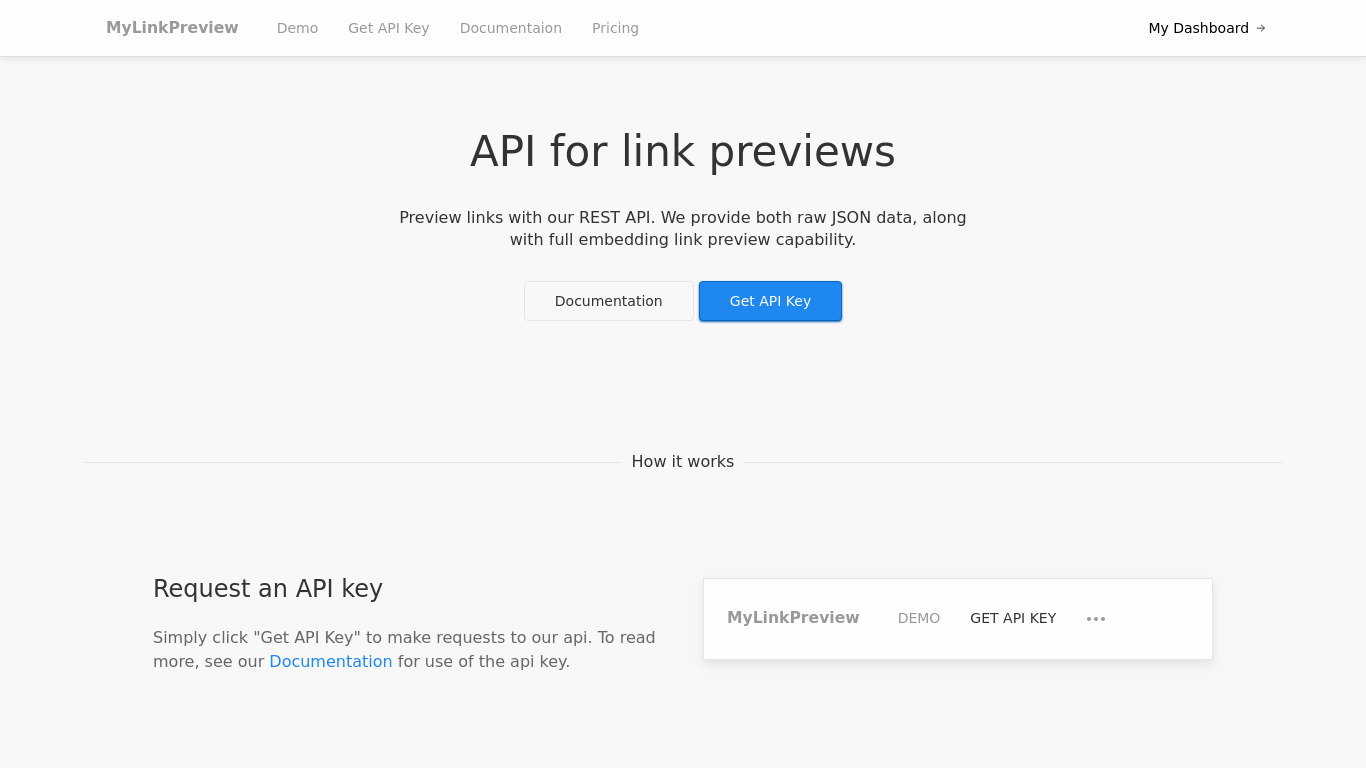 MyLinkPreview Landing page
