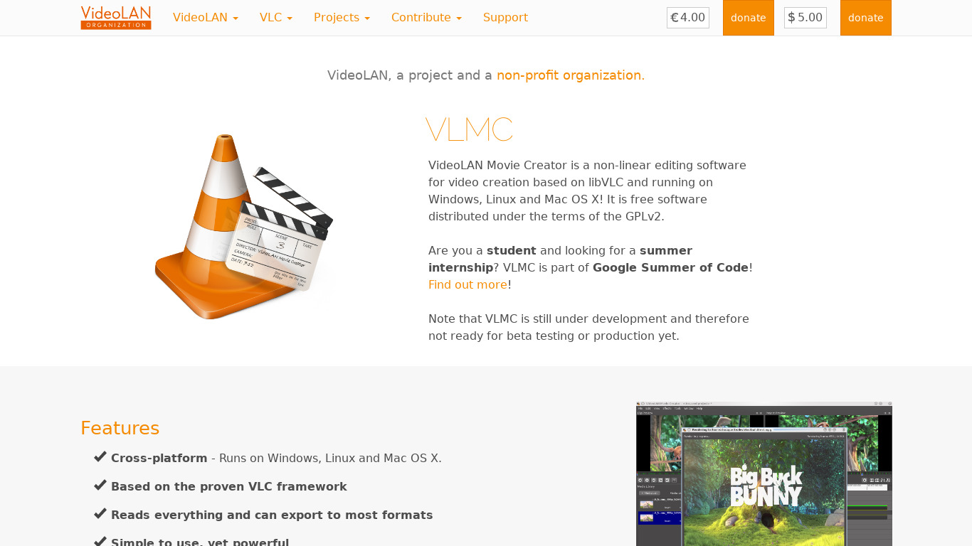 VLMC Landing page