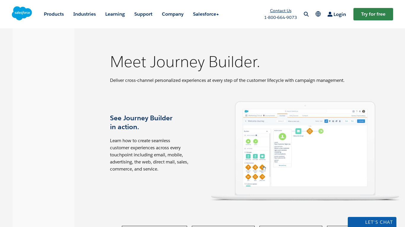 Salesforce Journey Builder Landing page
