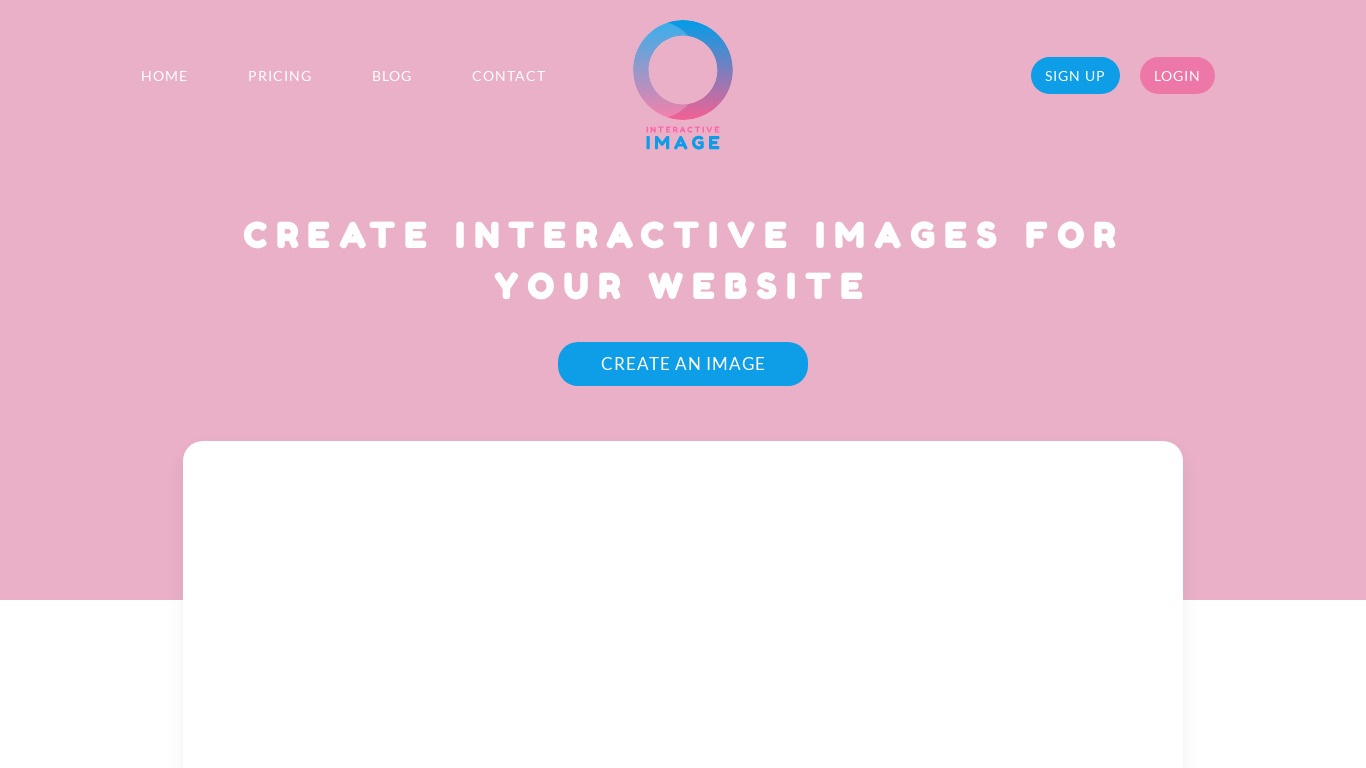 Interactive Image Landing page