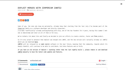 evilsocket.net dSploit image