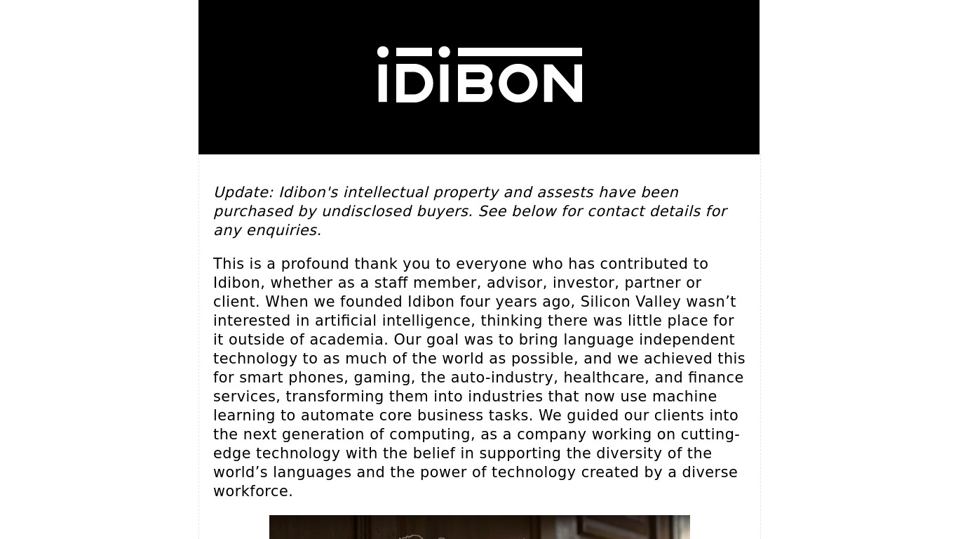 Idibon Landing page