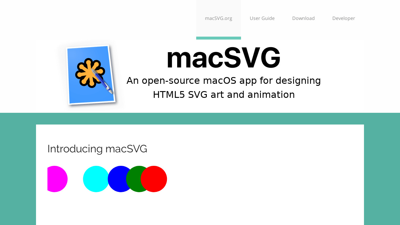 macSVG Landing page