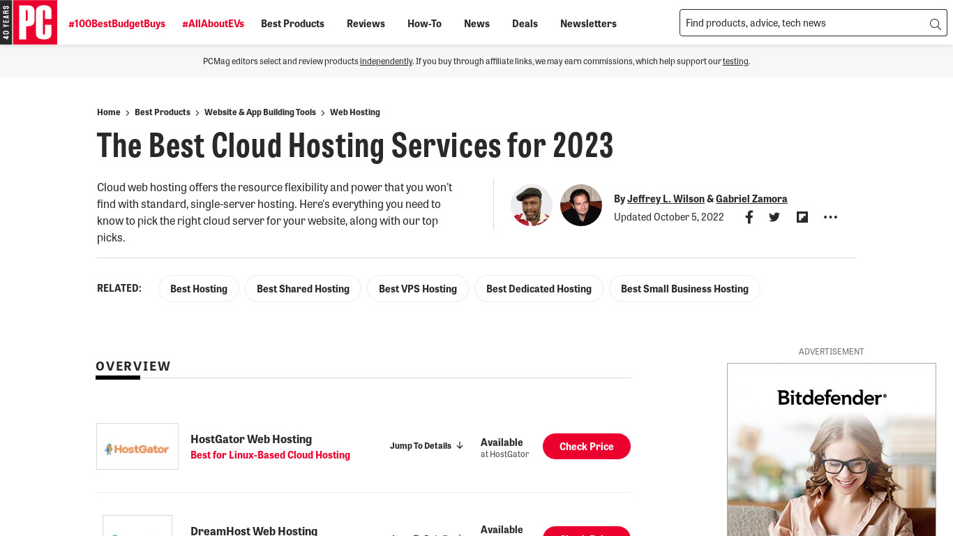 Cloud Host Landing page