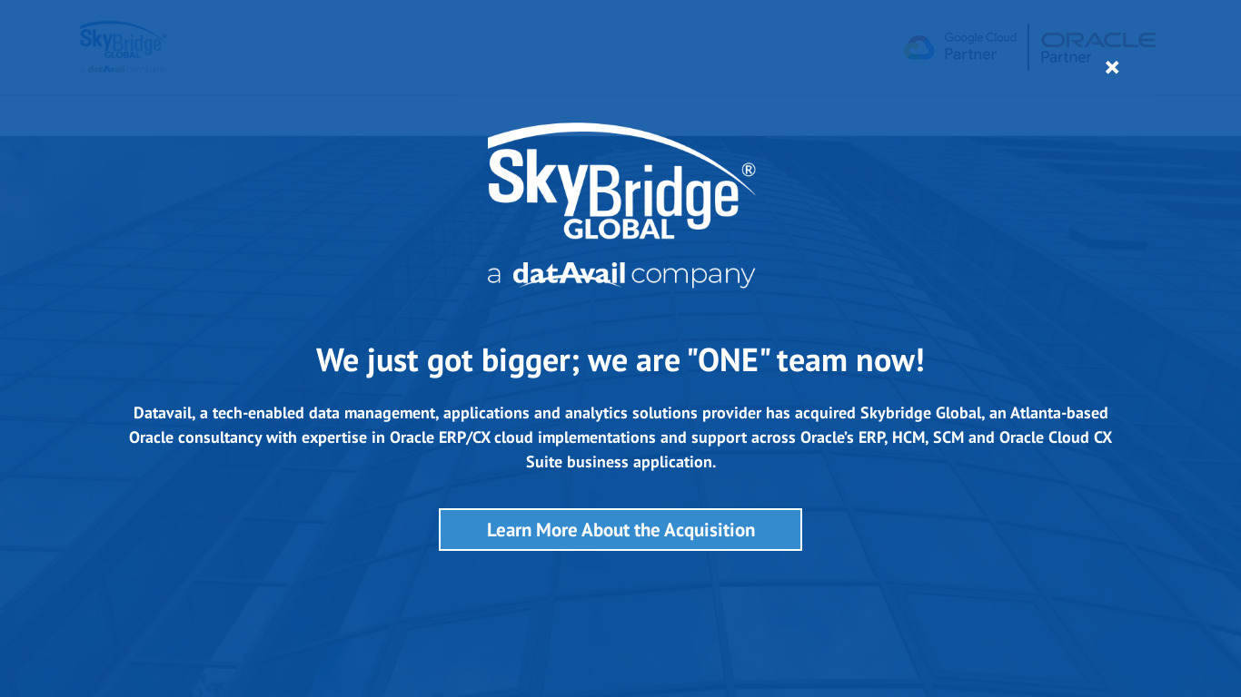 SkyBridge Global Landing page